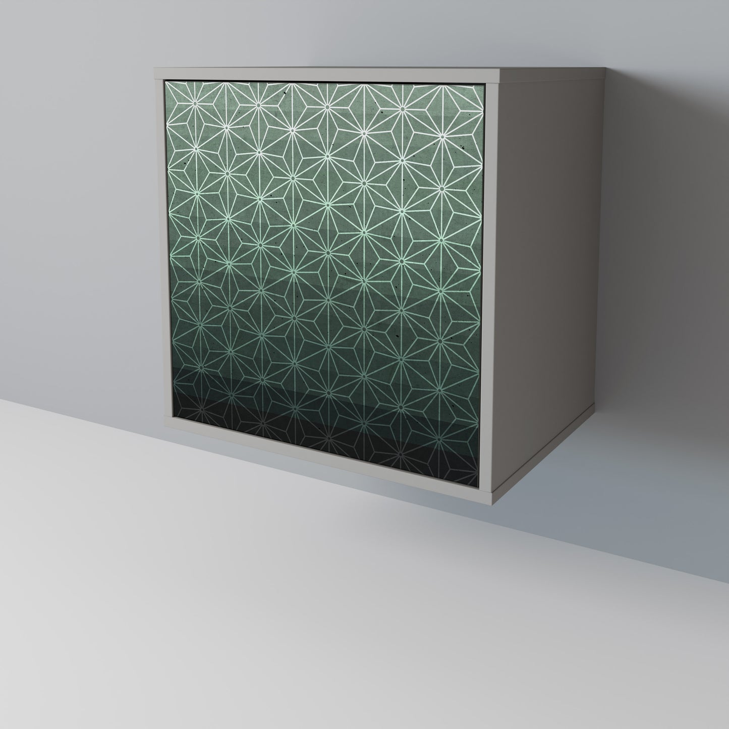 Credenza ORNAMENTAL GLIMMER a 1 anta con finitura grigia