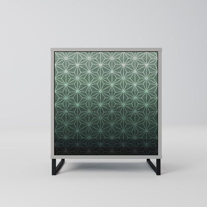 Credenza ORNAMENTAL GLIMMER a 1 anta con finitura grigia