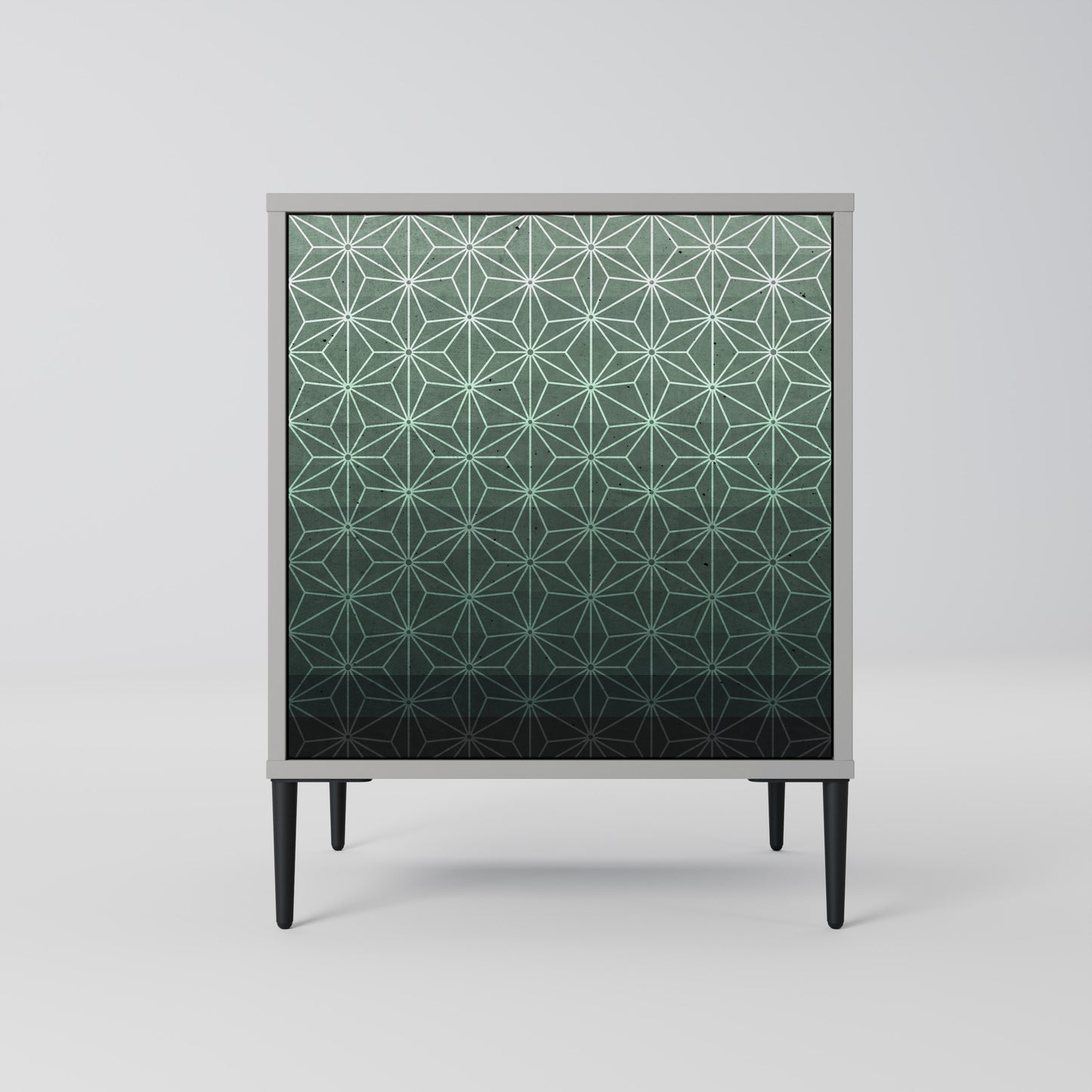 Credenza ORNAMENTAL GLIMMER a 1 anta con finitura grigia