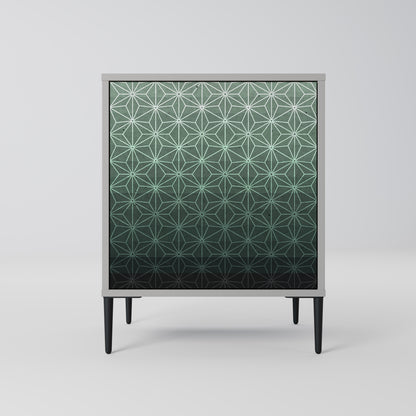 Credenza ORNAMENTAL GLIMMER a 1 anta con finitura grigia