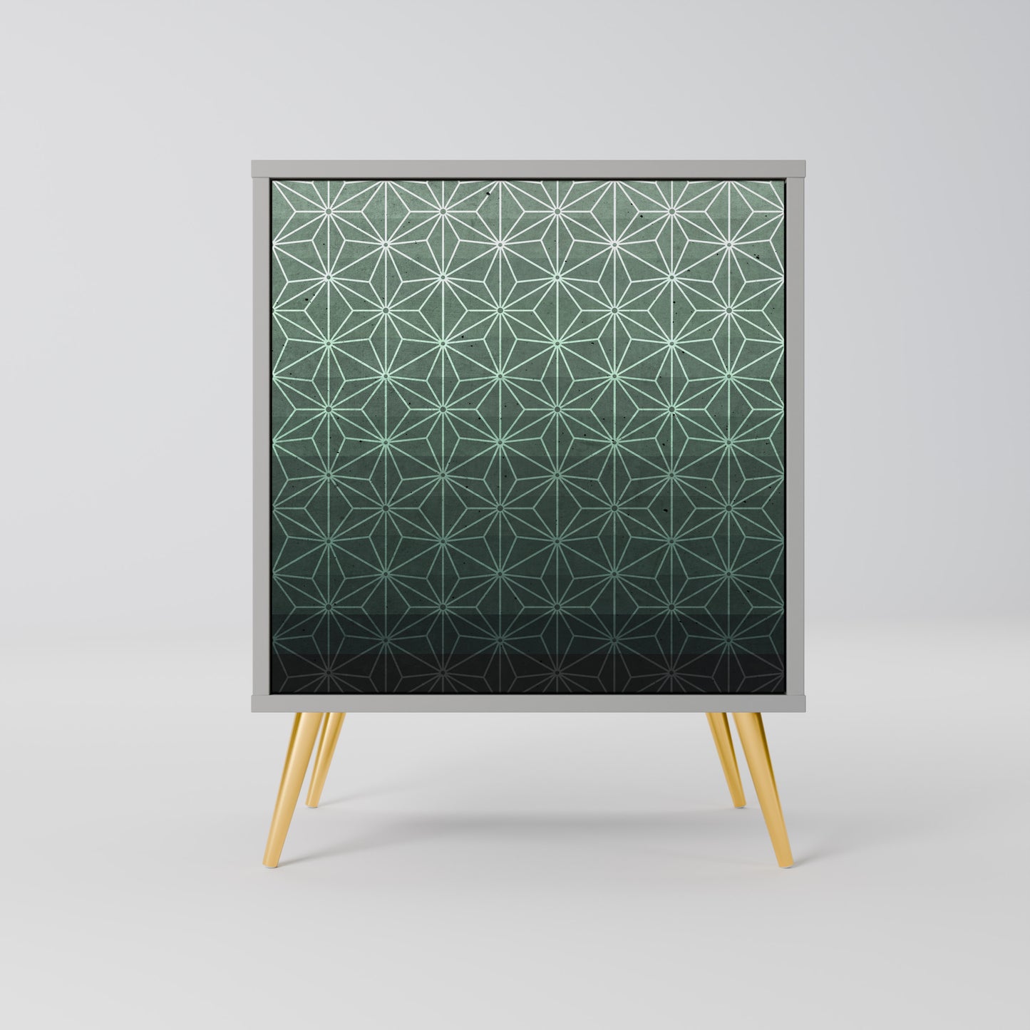 Credenza ORNAMENTAL GLIMMER a 1 anta con finitura grigia