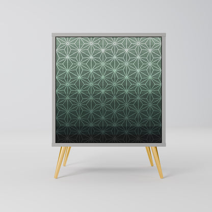 Credenza ORNAMENTAL GLIMMER a 1 anta con finitura grigia