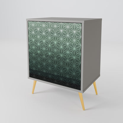 Credenza ORNAMENTAL GLIMMER a 1 anta con finitura grigia
