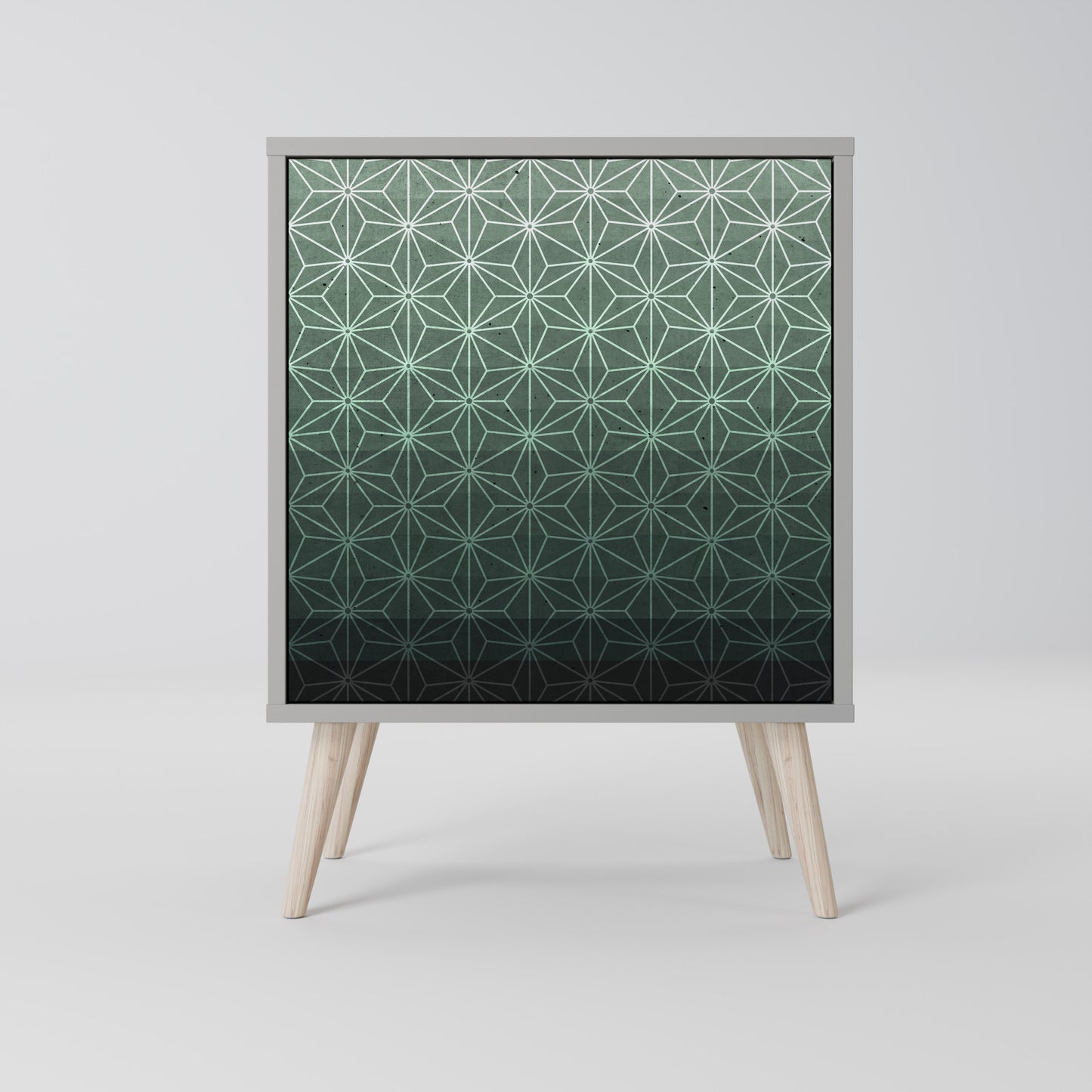 Credenza ORNAMENTAL GLIMMER a 1 anta con finitura grigia