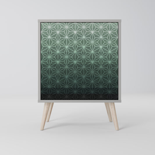 Credenza ORNAMENTAL GLIMMER a 1 anta con finitura grigia