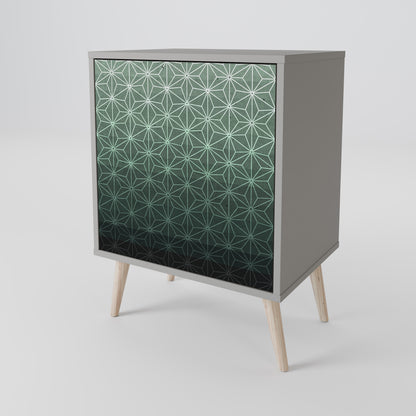 Credenza ORNAMENTAL GLIMMER a 1 anta con finitura grigia
