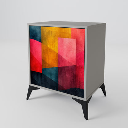 Credenza a 1 anta COLORFUL SOUNDS con finitura grigia