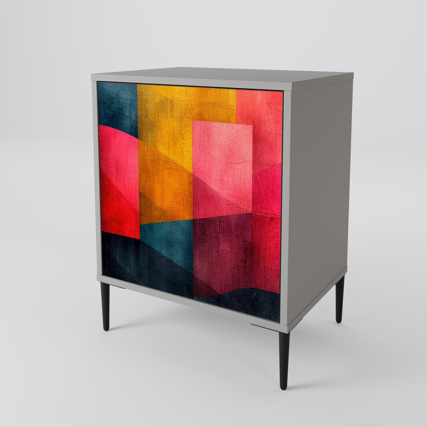 Credenza a 1 anta COLORFUL SOUNDS con finitura grigia