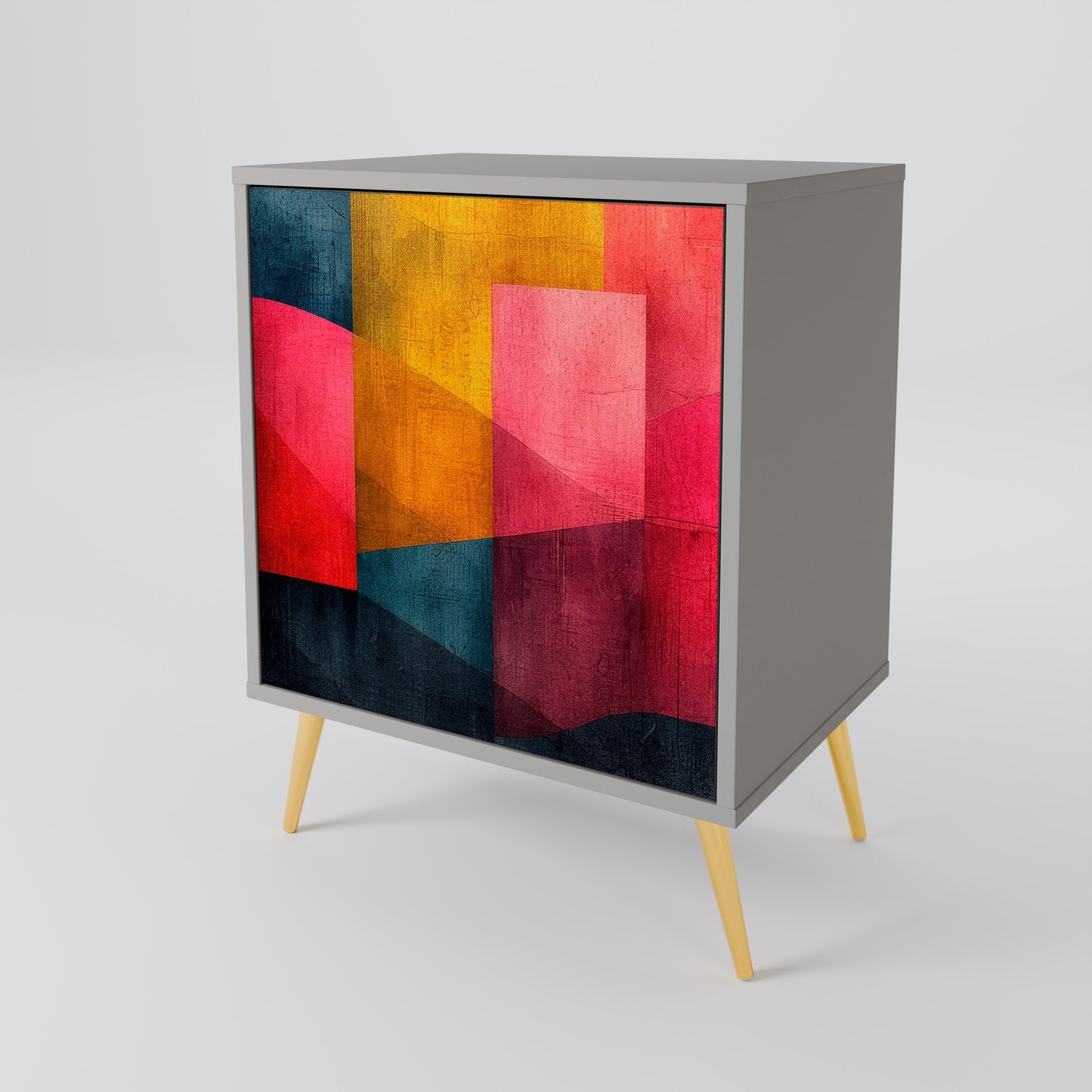 Credenza a 1 anta COLORFUL SOUNDS con finitura grigia
