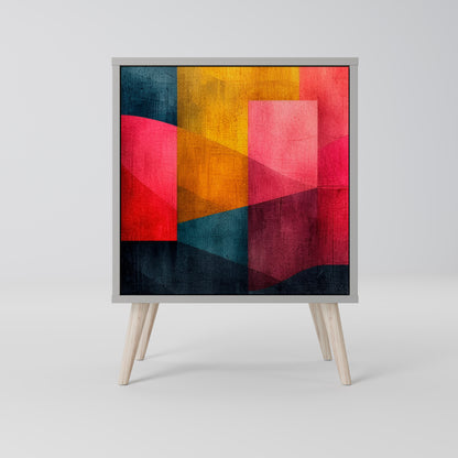 Credenza a 1 anta COLORFUL SOUNDS con finitura grigia