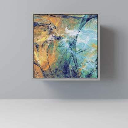 Credenza a 1 anta con finitura grigia ABSTRACT THOUGHTS