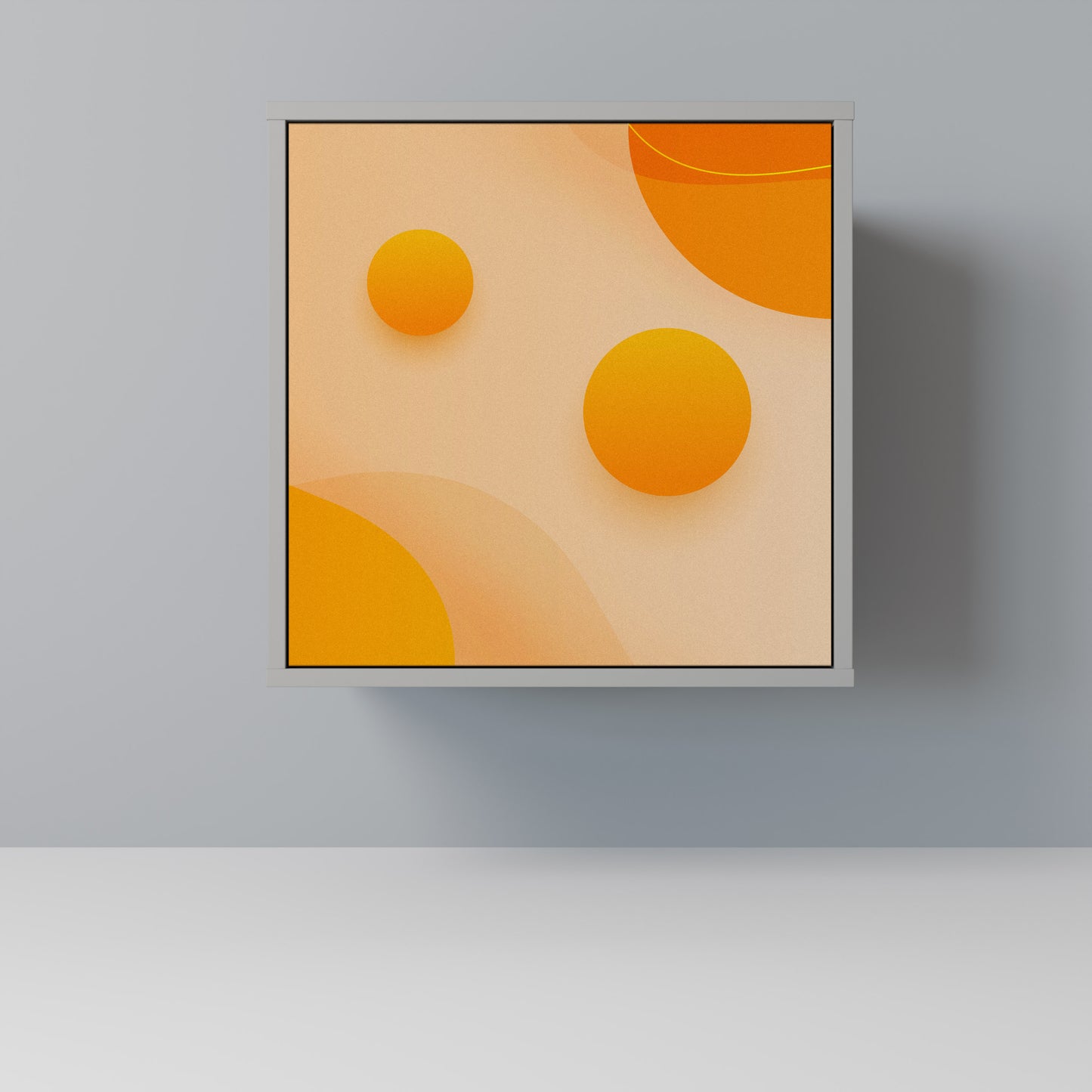 Credenza ORANGE ARRANGEMENT a 1 anta con finitura grigia