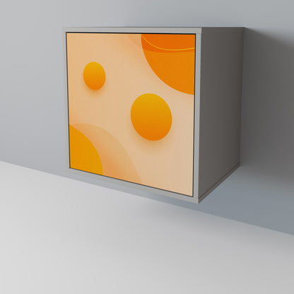 Credenza ORANGE ARRANGEMENT a 1 anta con finitura grigia