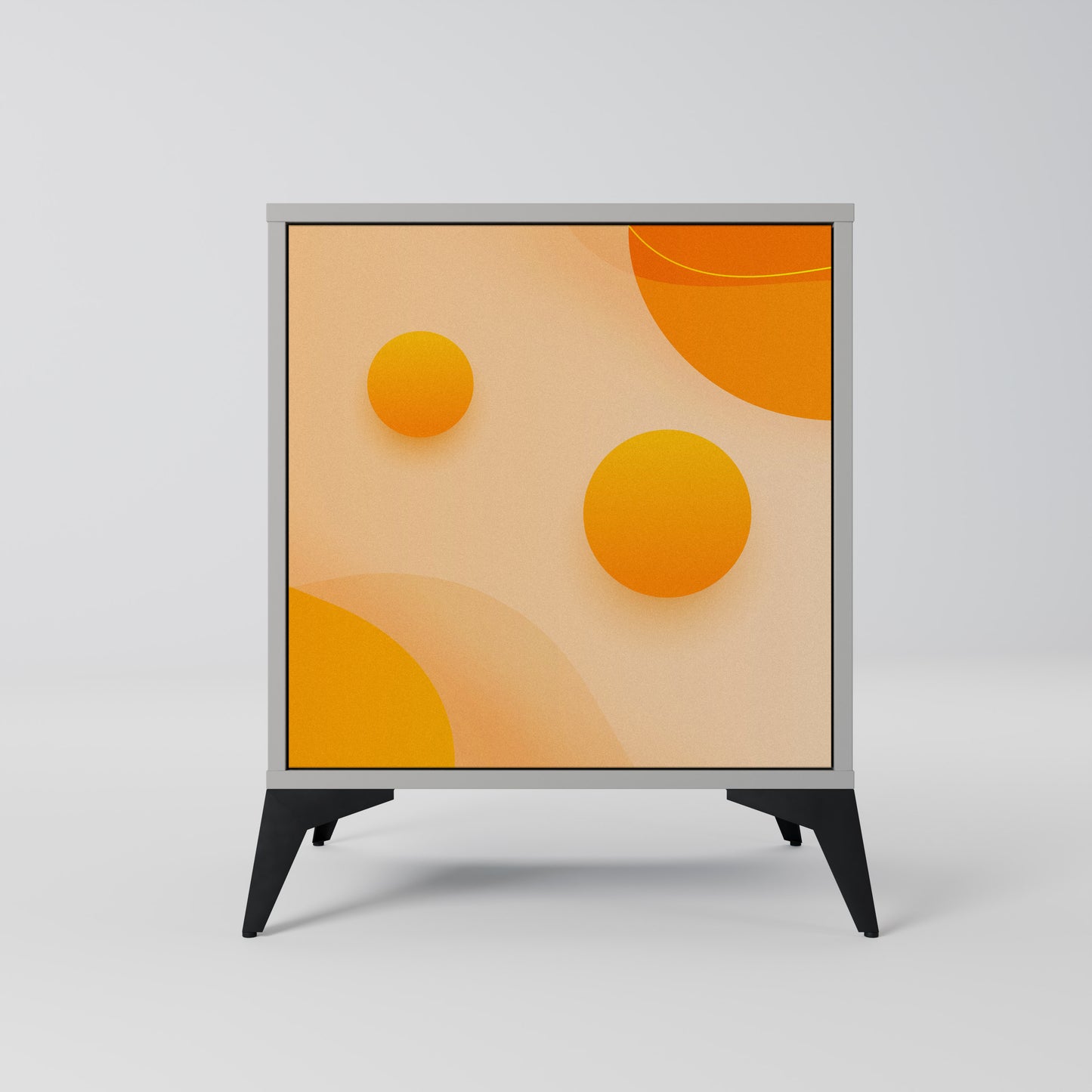 Credenza ORANGE ARRANGEMENT a 1 anta con finitura grigia