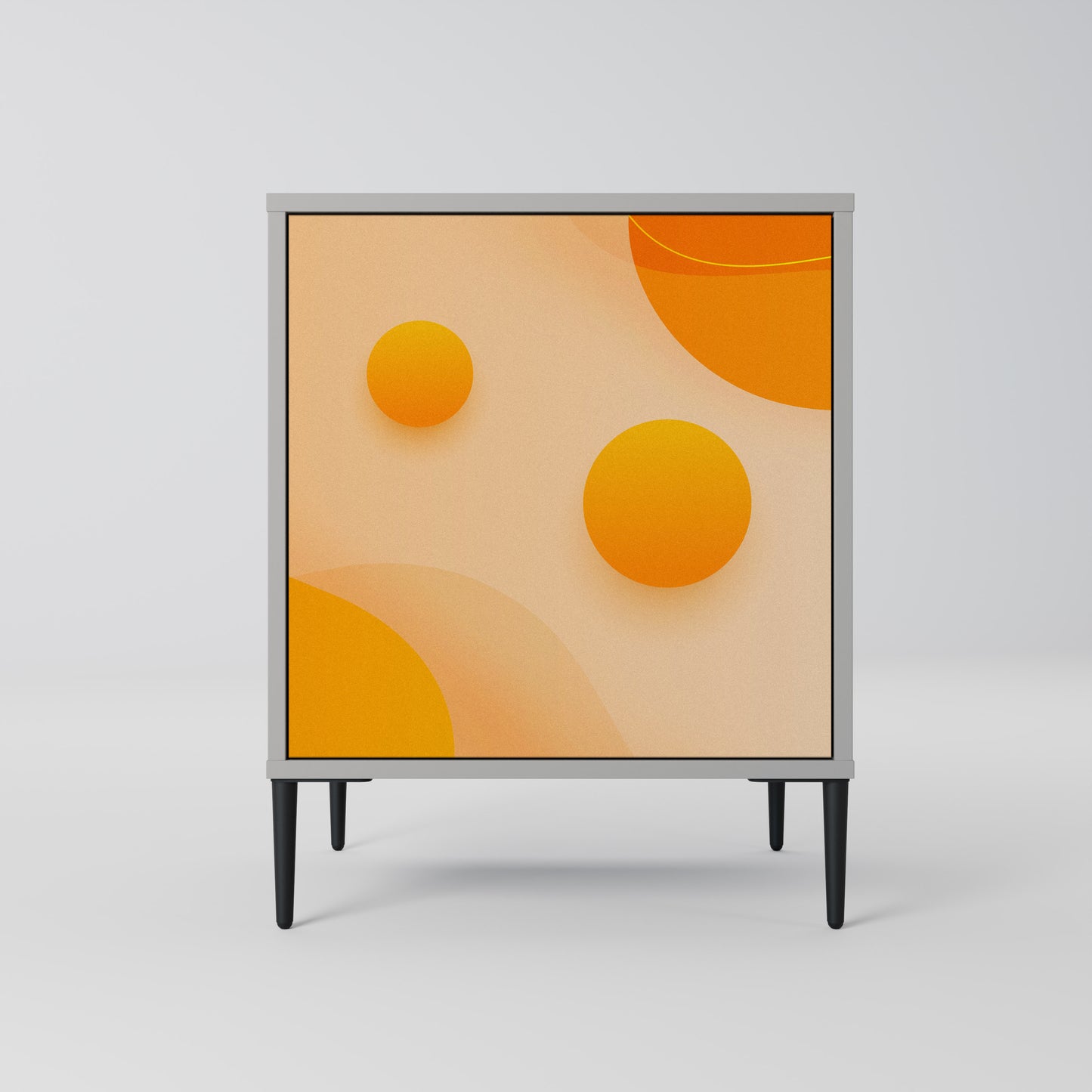 Credenza ORANGE ARRANGEMENT a 1 anta con finitura grigia