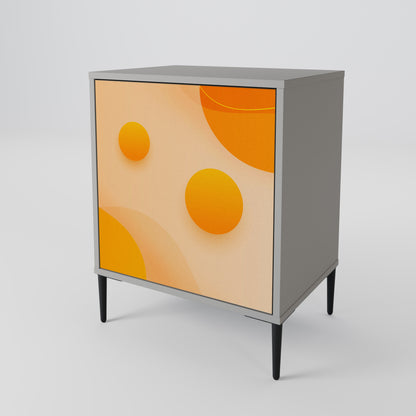 Credenza ORANGE ARRANGEMENT a 1 anta con finitura grigia