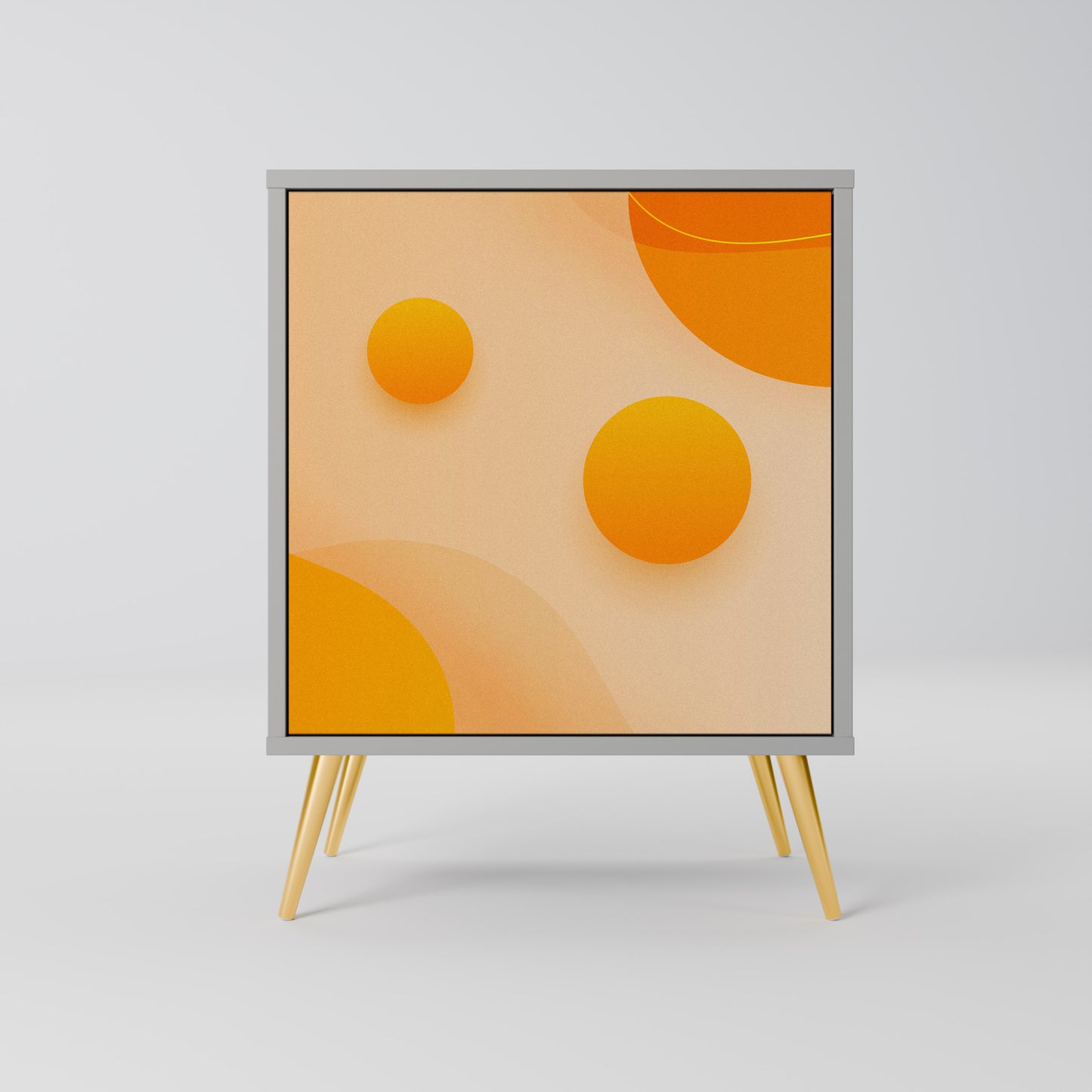 Credenza ORANGE ARRANGEMENT a 1 anta con finitura grigia