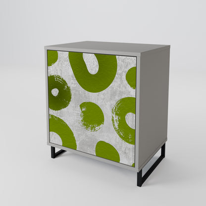 Credenza GREEN RHAPSODY a 1 anta con finitura grigia