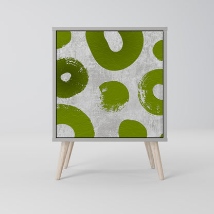 Credenza GREEN RHAPSODY a 1 anta con finitura grigia