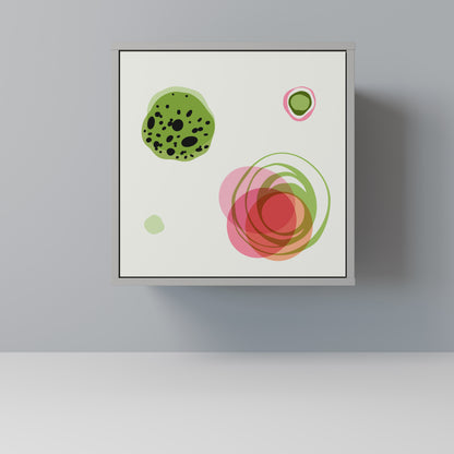 Credenza COSMOS COLORATA a 1 anta con finitura grigia