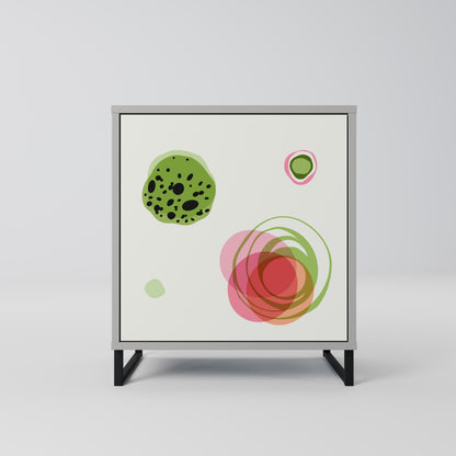 Credenza COSMOS COLORATA a 1 anta con finitura grigia