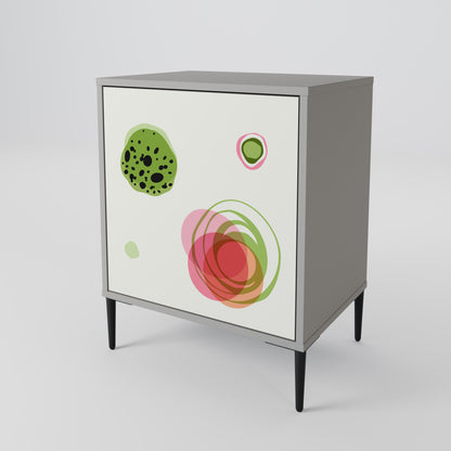 Credenza COSMOS COLORATA a 1 anta con finitura grigia