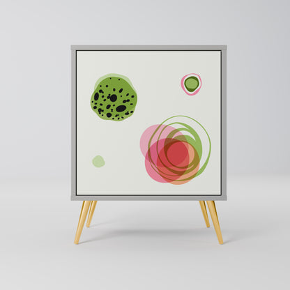 Credenza COSMOS COLORATA a 1 anta con finitura grigia