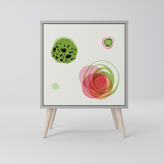 Credenza COSMOS COLORATA a 1 anta con finitura grigia