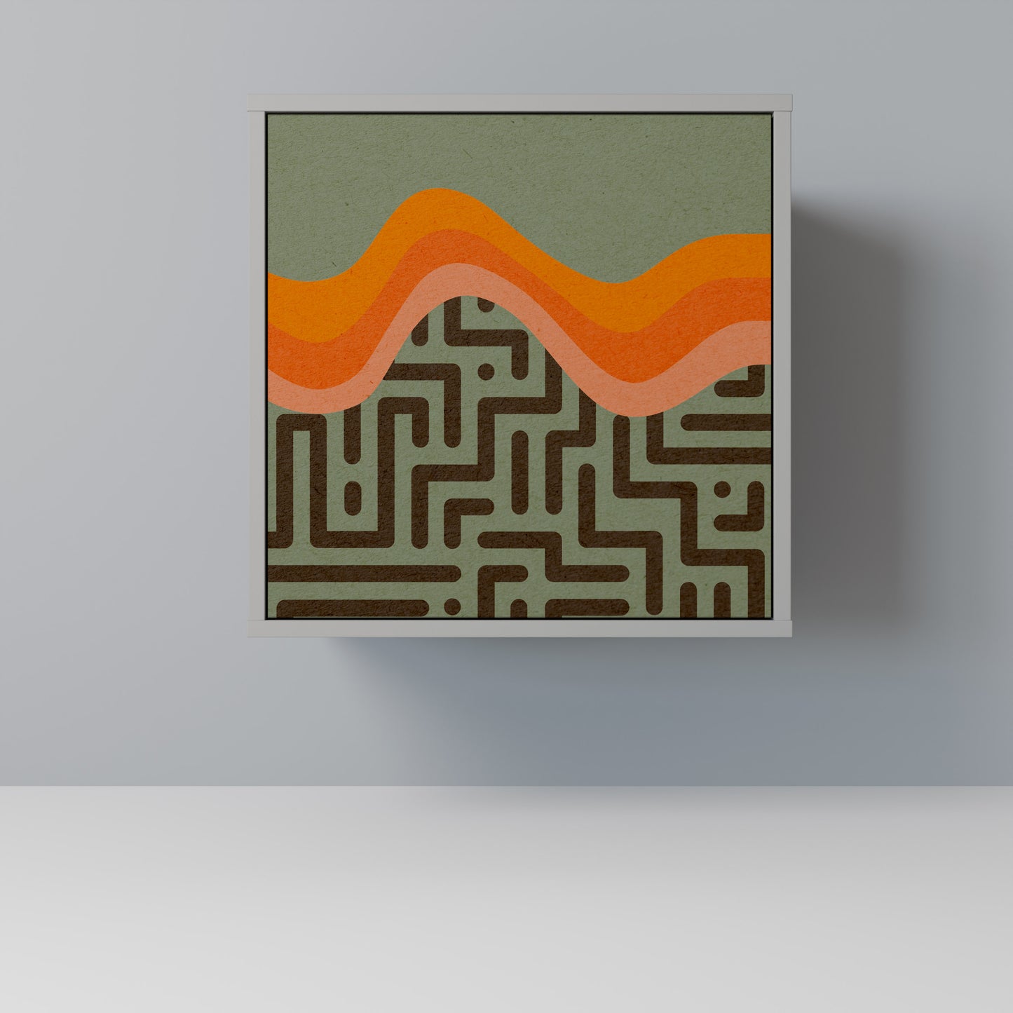 Credenza a 1 anta SIMPLE SOLUTIONS in finitura grigia