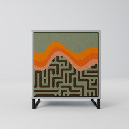 Credenza a 1 anta SIMPLE SOLUTIONS in finitura grigia