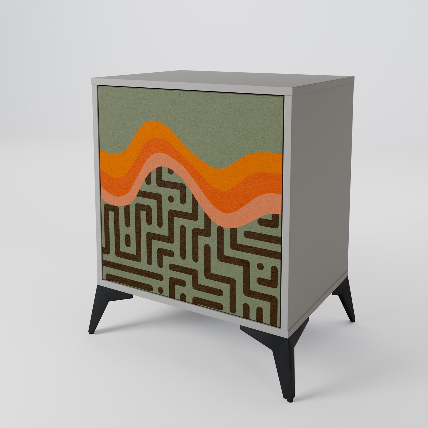 Credenza a 1 anta SIMPLE SOLUTIONS in finitura grigia