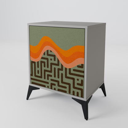 Credenza a 1 anta SIMPLE SOLUTIONS in finitura grigia