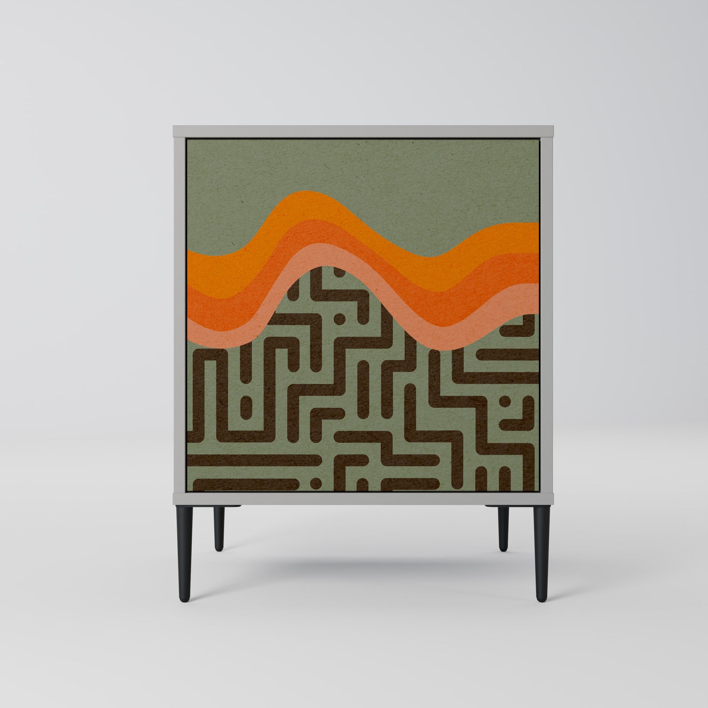 Credenza a 1 anta SIMPLE SOLUTIONS in finitura grigia