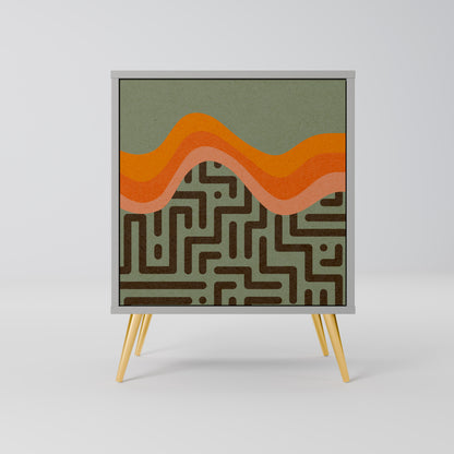 Credenza a 1 anta SIMPLE SOLUTIONS in finitura grigia