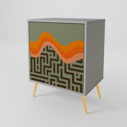 Credenza a 1 anta SIMPLE SOLUTIONS in finitura grigia