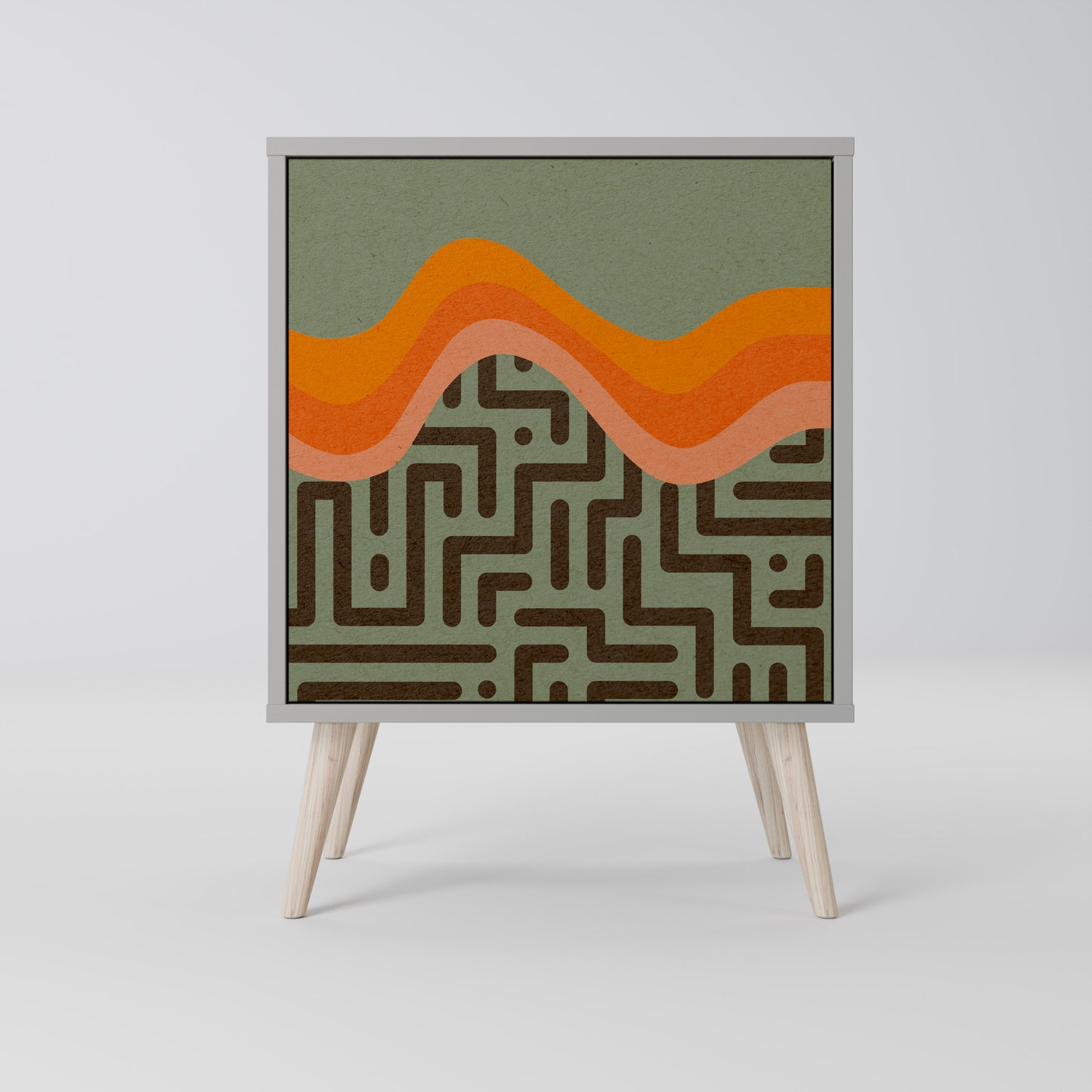 Credenza a 1 anta SIMPLE SOLUTIONS in finitura grigia