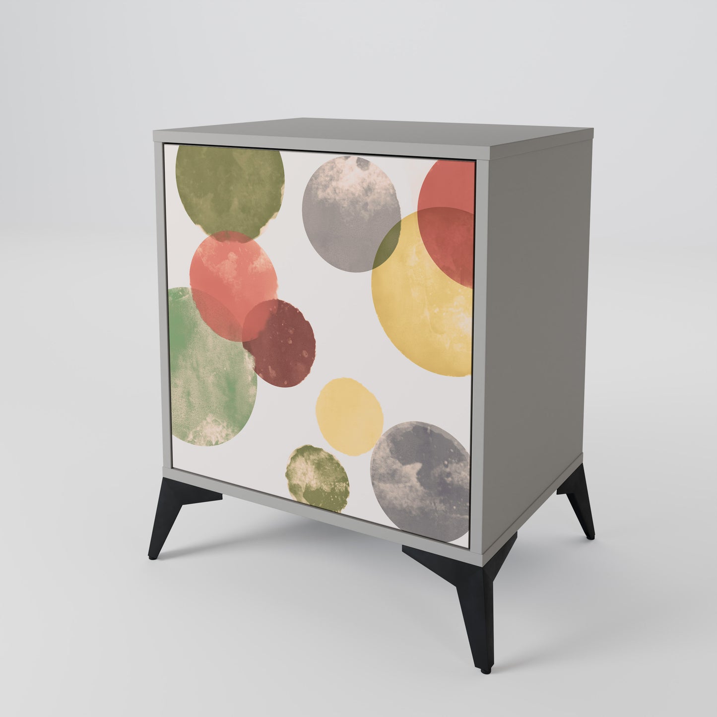 Credenza FLEETING HAPPINESS a 1 anta con finitura grigia