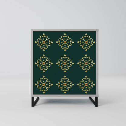 Credenza ROYAL MEDALLION a 1 anta con finitura grigia