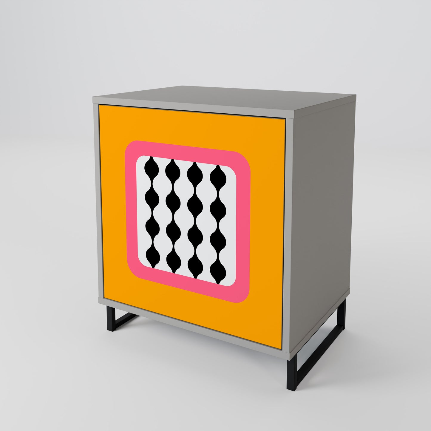 Credenza TEARS IN HEAVEN a 1 anta con finitura grigia