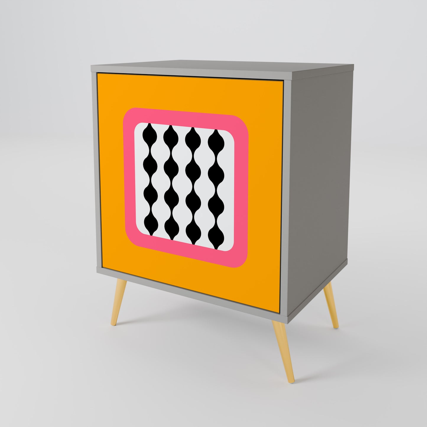 Credenza TEARS IN HEAVEN a 1 anta con finitura grigia