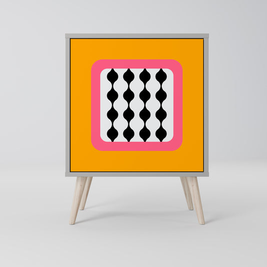 Credenza TEARS IN HEAVEN a 1 anta con finitura grigia