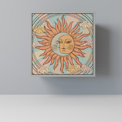 Credenza MYSTICAL STRUCTURE a 1 anta in finitura grigia