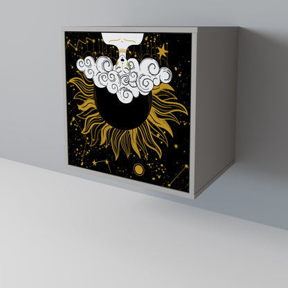 STELLAR CONSTELLATIONS 1-Door Sideboard in Grey Finish