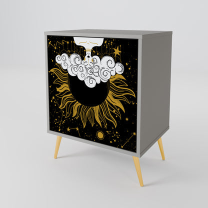 STELLAR CONSTELLATIONS 1-Door Sideboard in Grey Finish