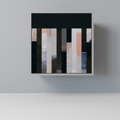 Credenza COLLAGE OF RECTANGLES a 1 anta con finitura grigia