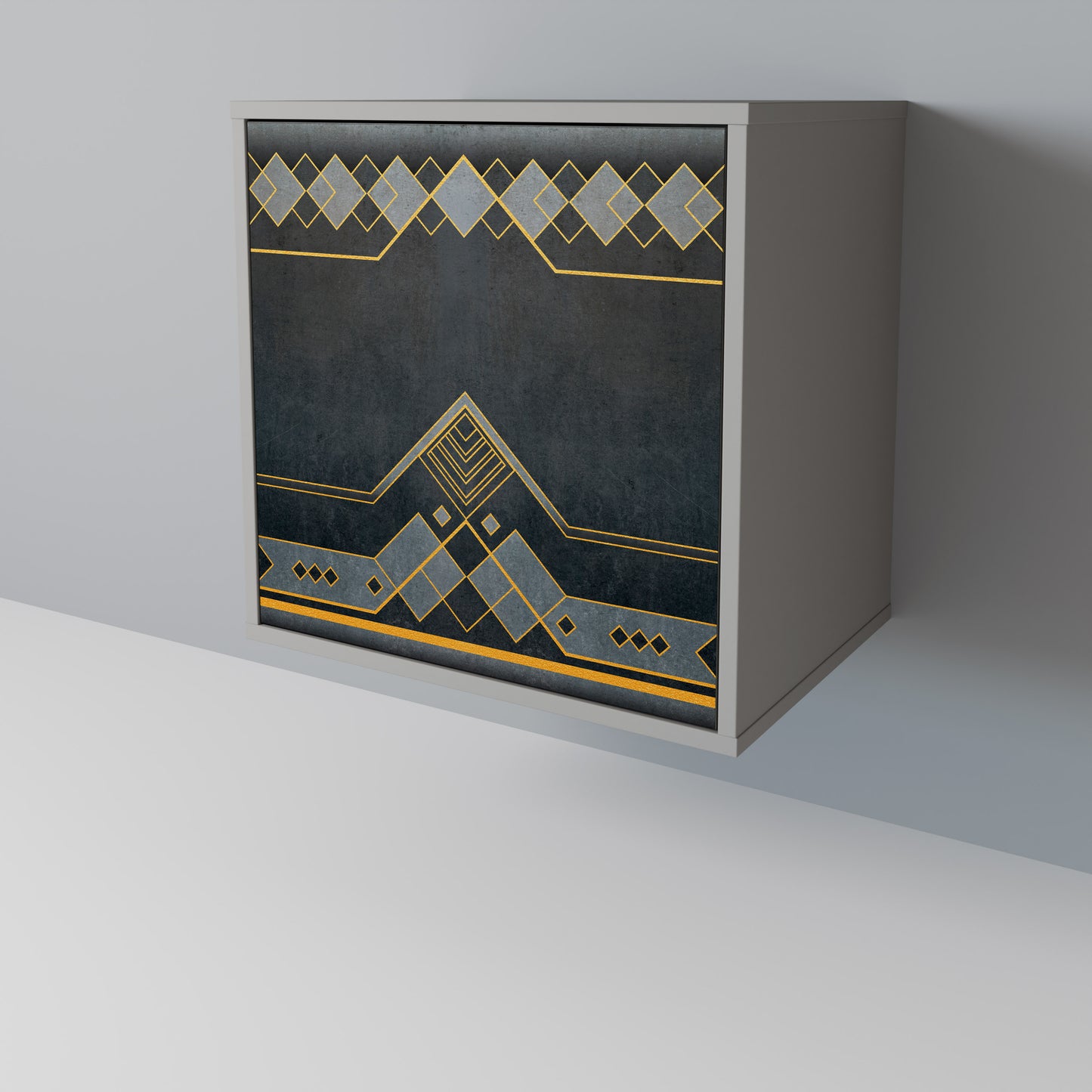 Credenza ROYAL ORDINARINESS a 1 anta con finitura grigia