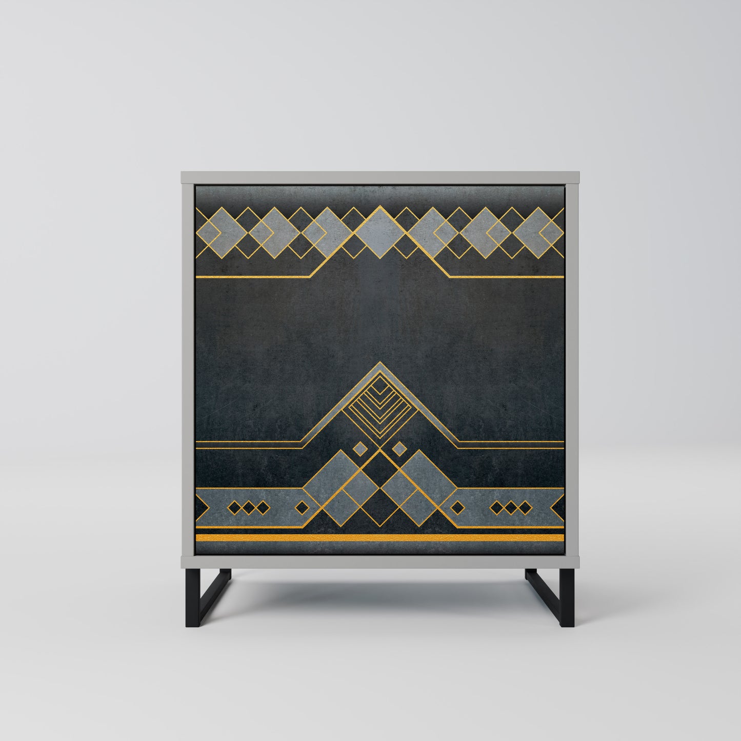 Credenza ROYAL ORDINARINESS a 1 anta con finitura grigia