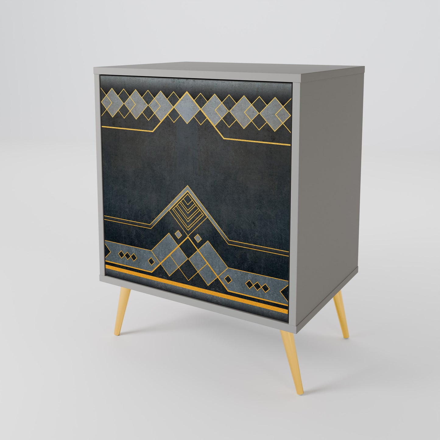 Credenza ROYAL ORDINARINESS a 1 anta con finitura grigia