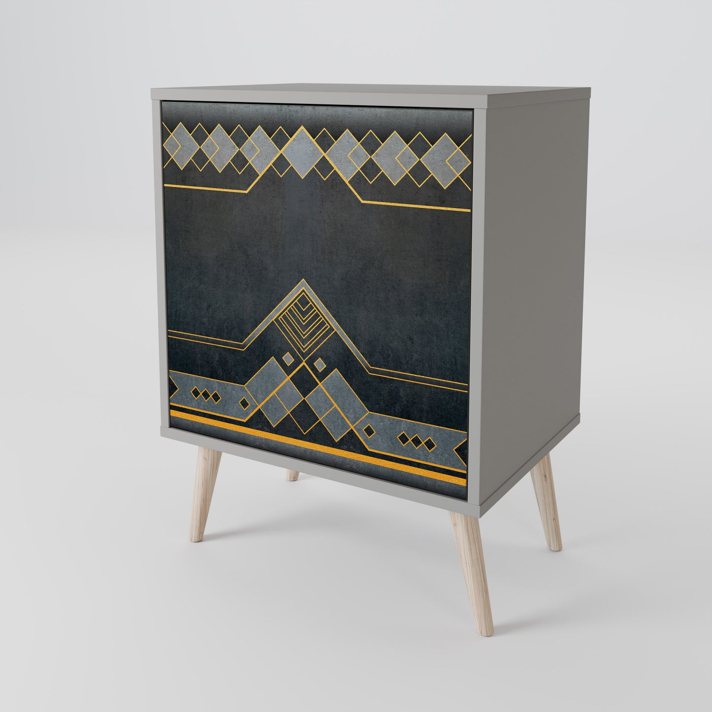 Credenza ROYAL ORDINARINESS a 1 anta con finitura grigia