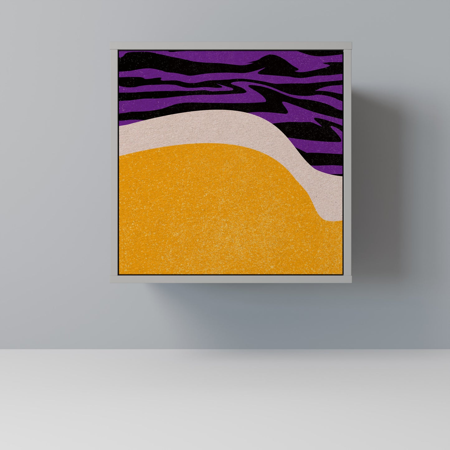 Credenza INDEPENDENT BORDER a 1 anta con finitura grigia